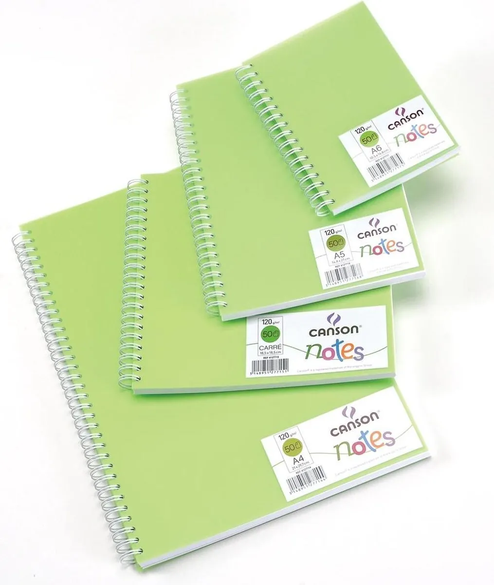 Canson Notes Schetsboek A5 Groen - 50 Vel