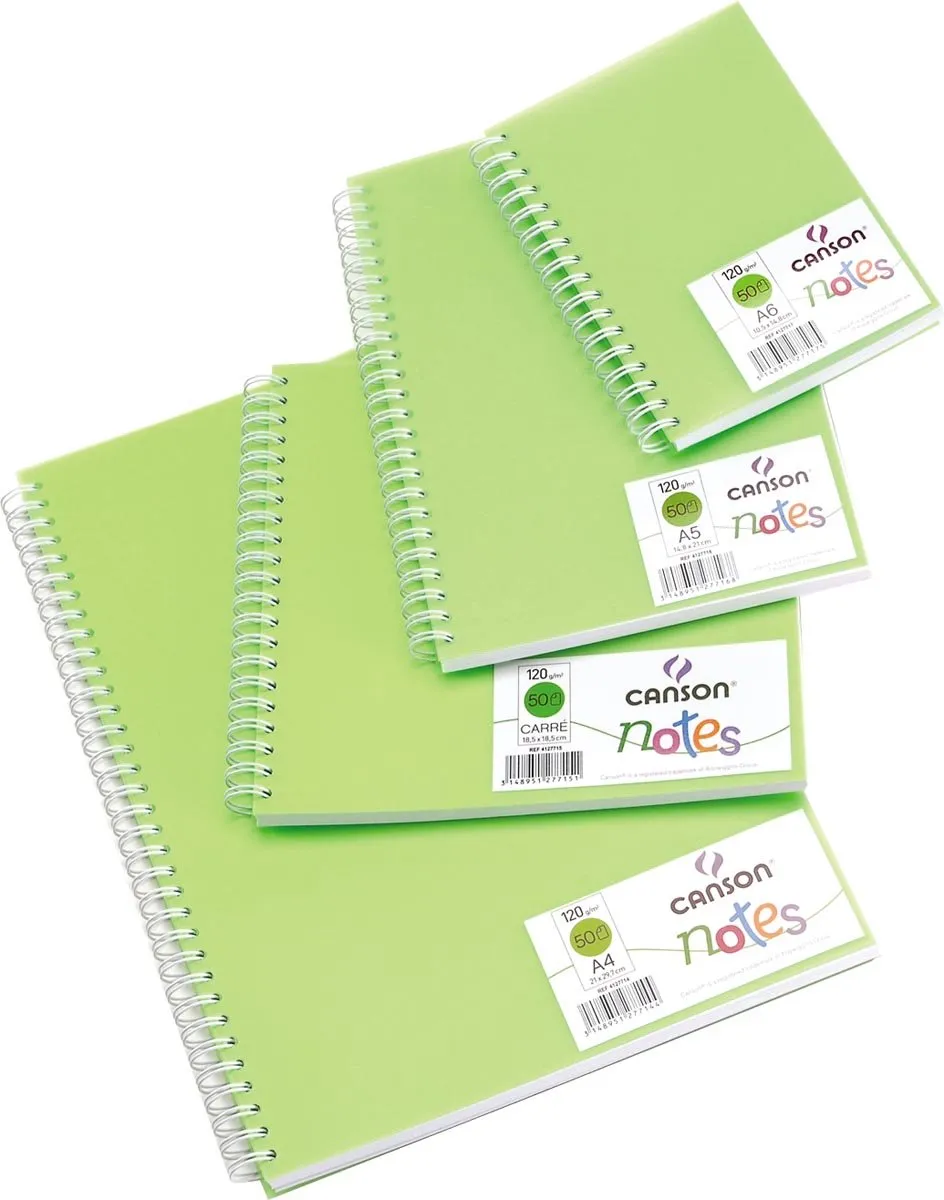 Canson Notes Schetsboek A5 Groen