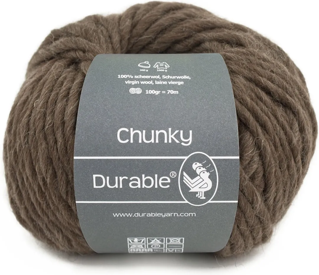 Durable Chunky Scheerwol - 2230 Dark Brown