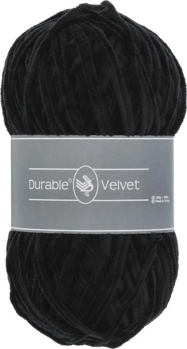 Durable Velvet Chenille Garen - 325 Black - afbeelding 6 van 6