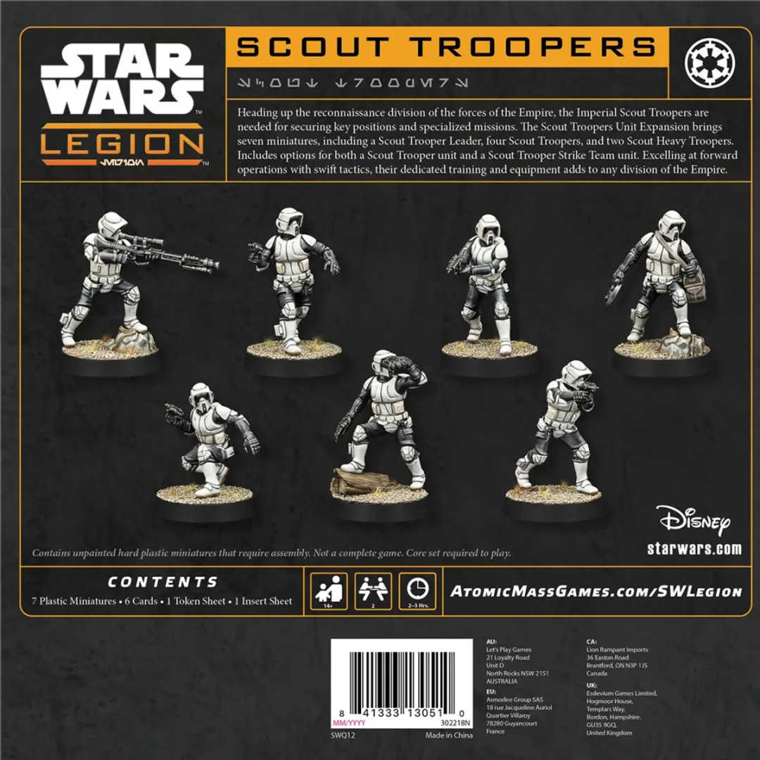 Atomic Mass Games Star Wars Legion Scout Troopers Uitbreiding SWQ12