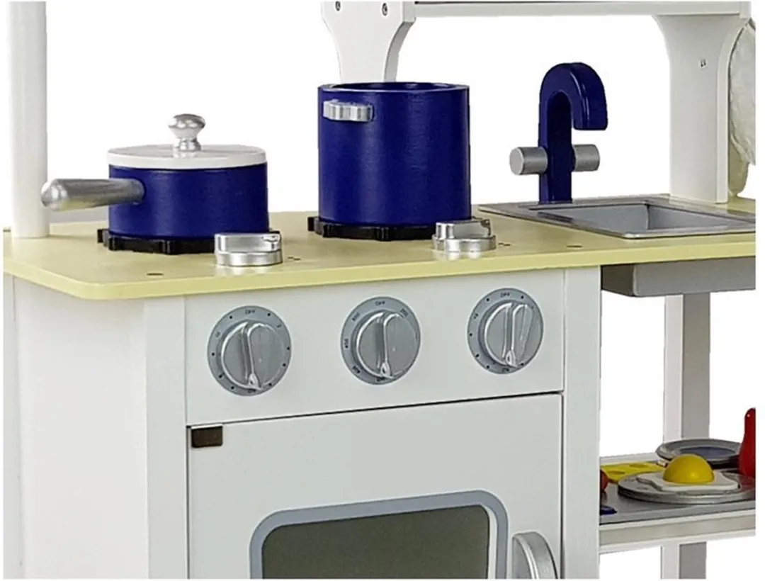 Lean Toys Merida Houten Speelkeuken - 85x60x30cm Wit - afbeelding 6 van 6