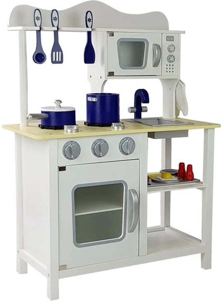 Lean Toys Merida Houten Speelkeuken - 85x60x30cm Wit