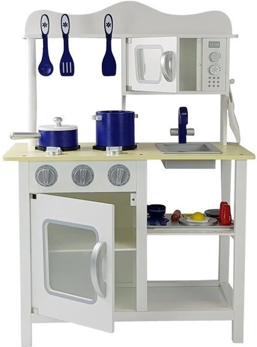 Lean Toys Merida Houten Speelkeuken - 85x60x30cm Wit