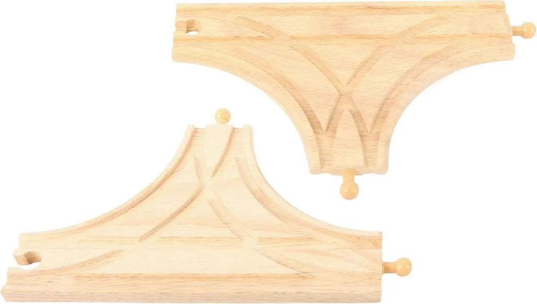BigJigs Houten Trein T-Kruising BJT108 - 2 Delen - Multi