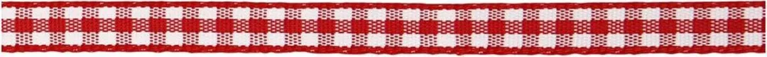Creativ Company Geruit Lint 6mm Rood/Wit - 50m
