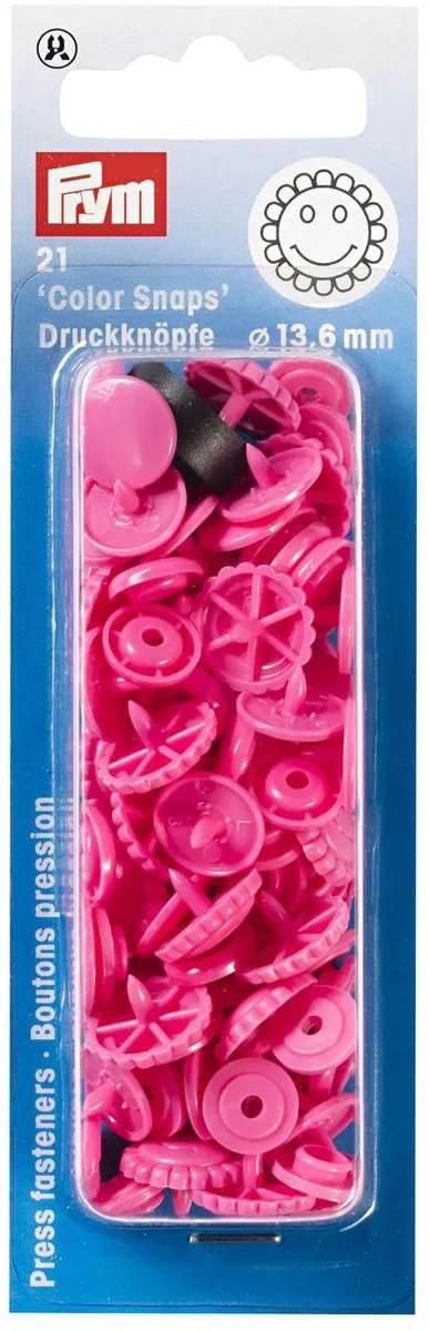 Prym Drukknoop ColorSnaps Bloem 13,6mm - Fuchsia