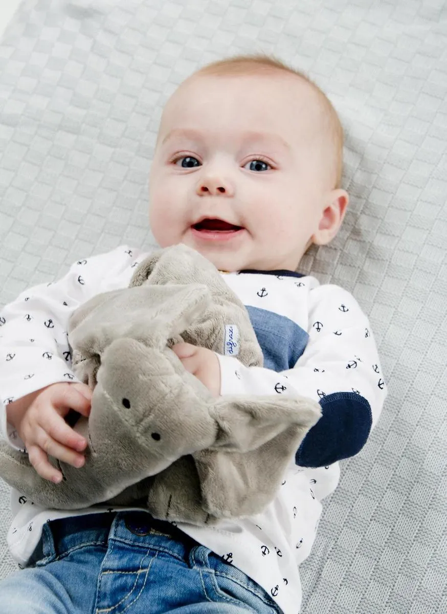 Difrax Knuffelolifant Elliot - 2 Stuks - Grijs