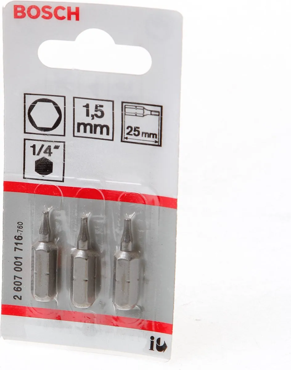 Bosch BIT 1/4XH-TORS/IS 1.5 - 3 Stuks