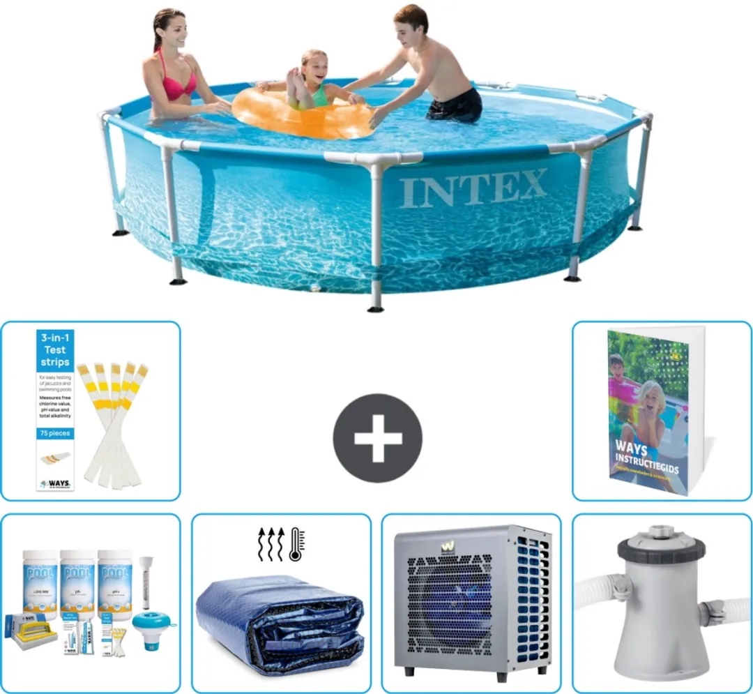Intex 28206NP-Blauw Rond Frame Zwembad 305x76cm