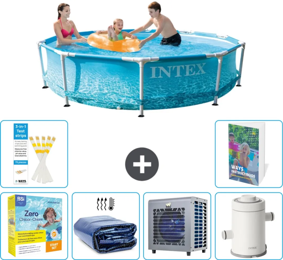 Intex 28206NP-Blauw Rond Frame Zwembad 305x76cm - Blauw