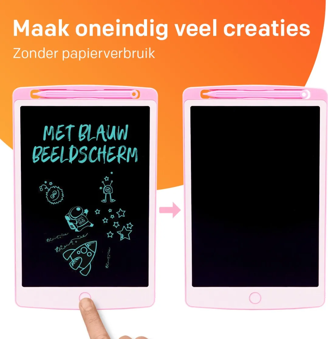 Must-Have for Kids Tekenbord Roze 8.5 inch - 1x Knoopcel