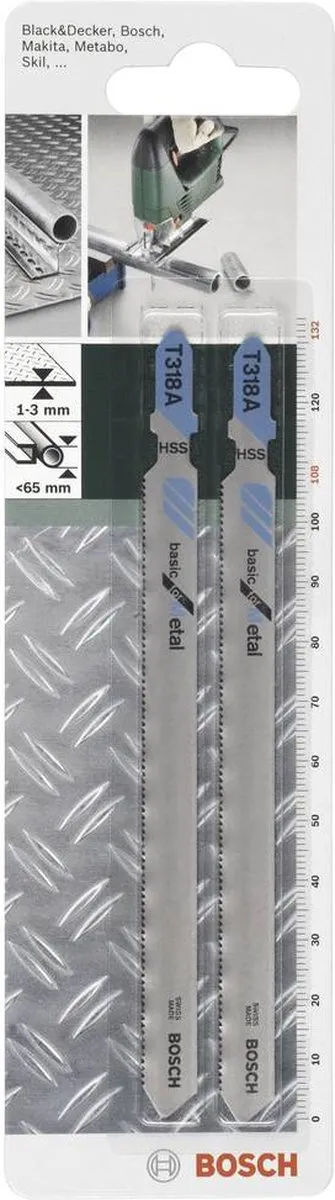 Bosch Decoupeerzaagblad T 318 A Basic HSS - 2 Stuks
