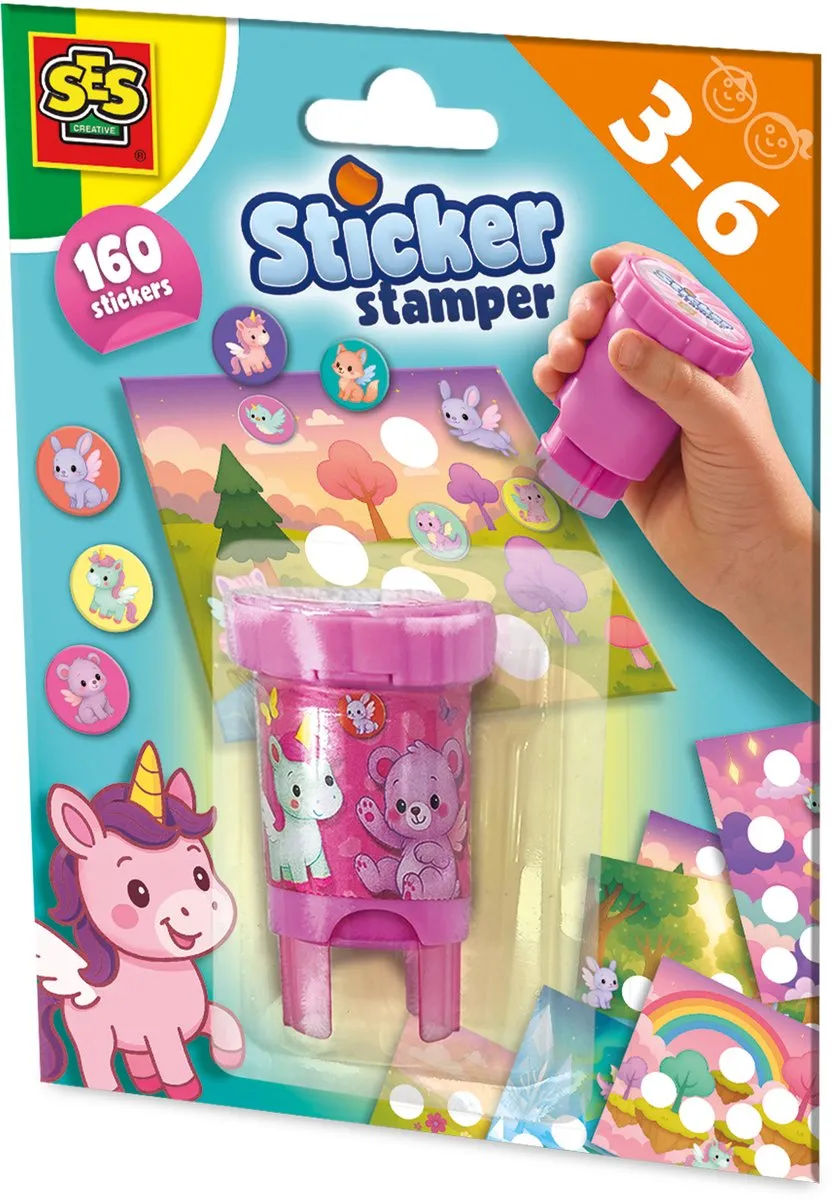 SES Creative Sticker Stamper Fantasiedieren