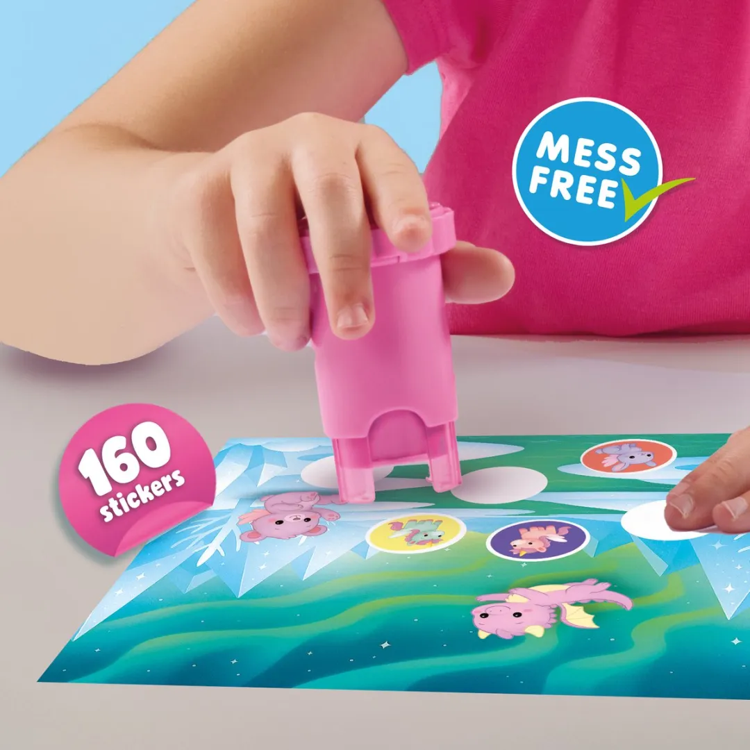SES Creative Sticker Stamper Fantasiedieren - 160 Stickers & 6 Kaarten