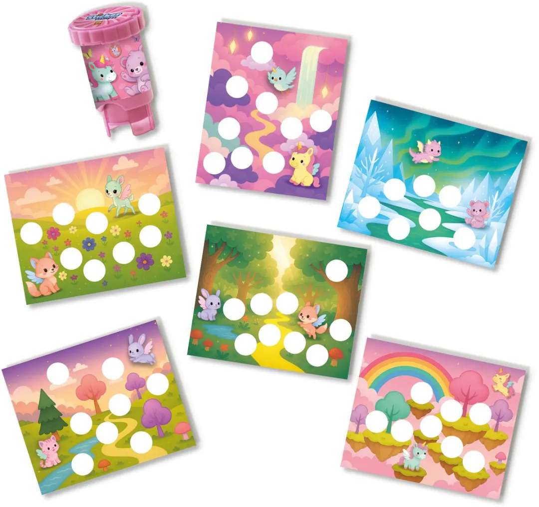 SES Creative Sticker Stamper Fantasiedieren - 160 Stickers & 6 Kaarten