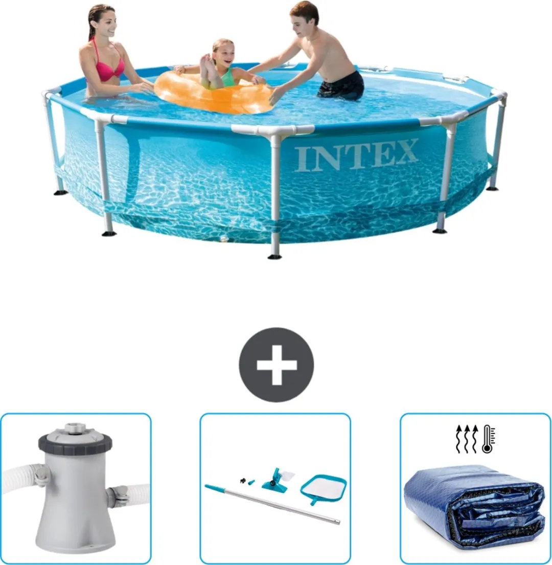 Intex 28206NP-Blauw Rond Frame Zwembad 305x76cm