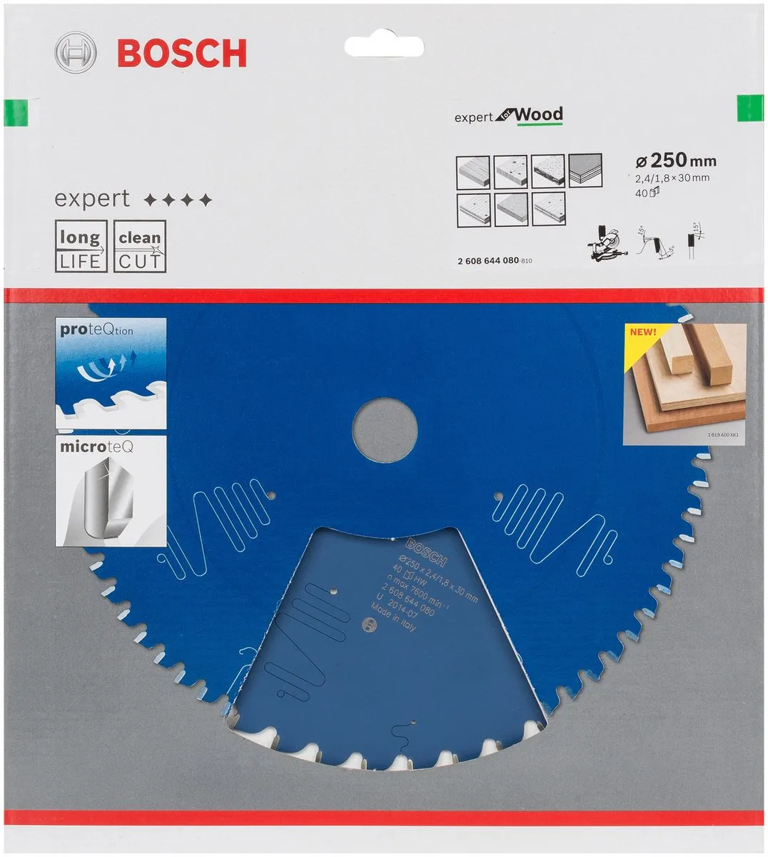 Bosch Professional Cirkelzaagblad Expert for Wood 250mm - 40 Tanden