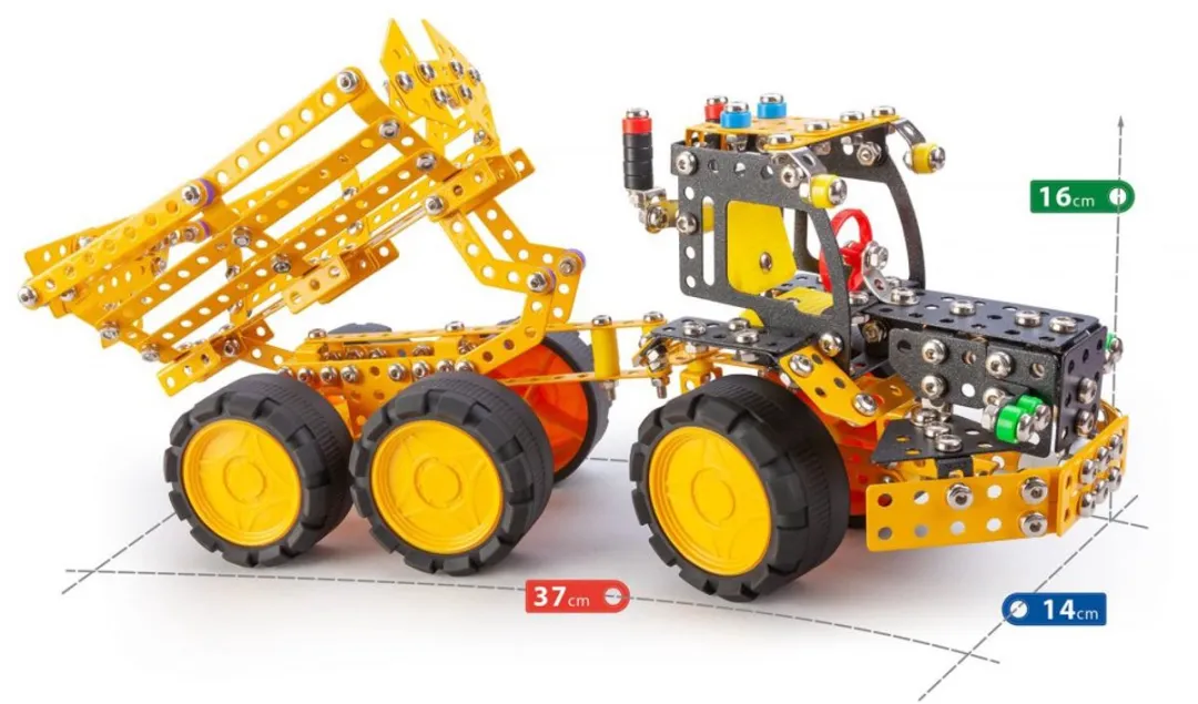Alexander Toys Constructieset PRO Muck 7-in-1 - 732 Onderdelen - Geel/Zwart