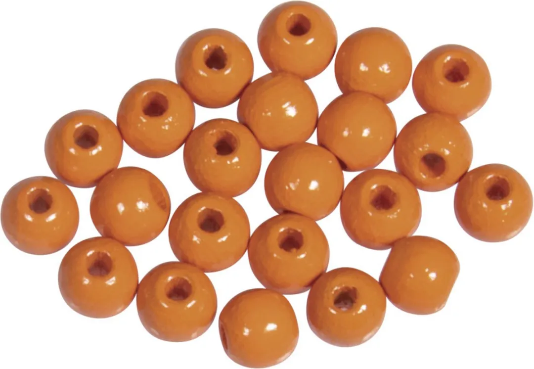 Rayher Houten Kralen Oranje Ø6mm