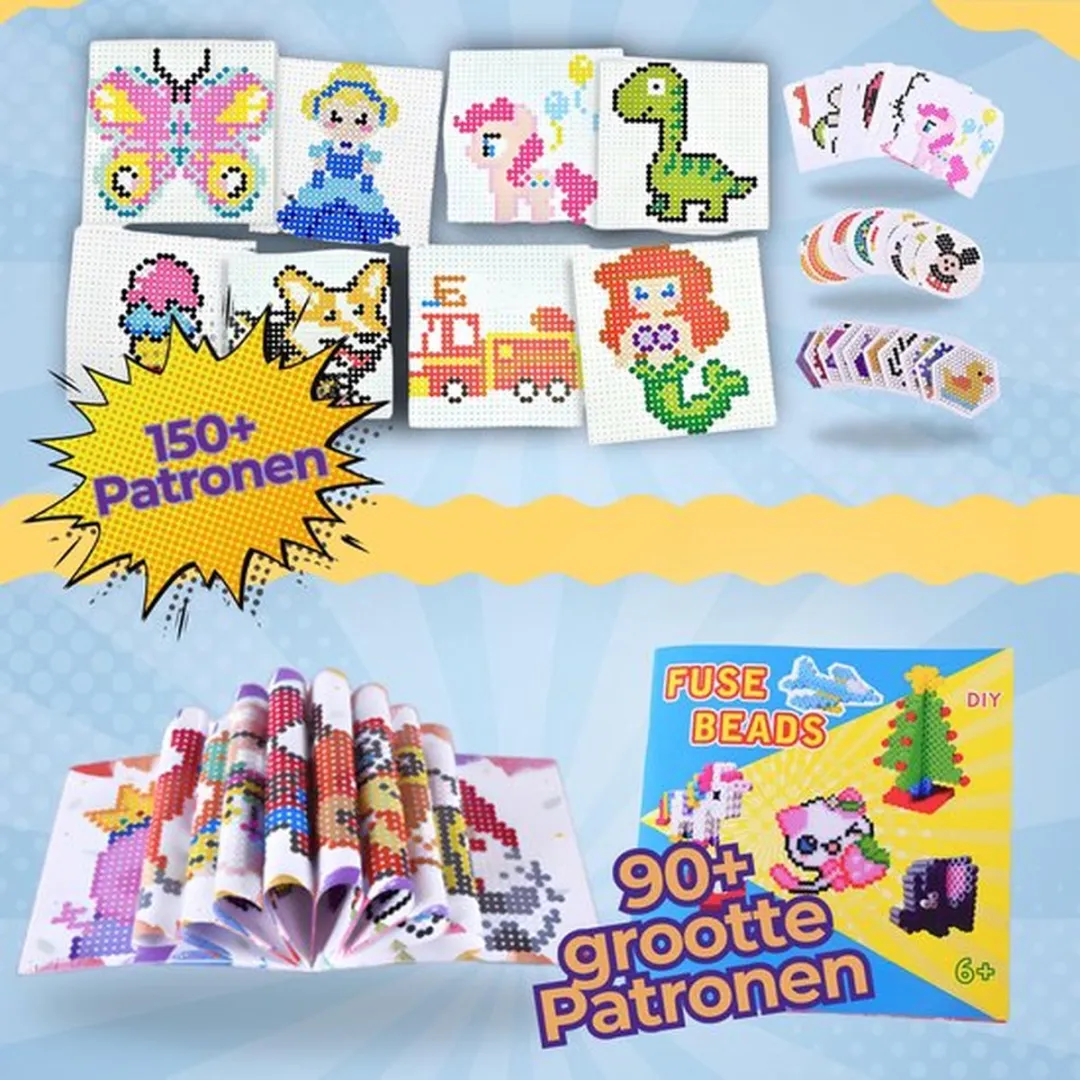 CosmoToys Strijkkralen Knutselkoffer - 23.000 Stuks - 23 Kleuren