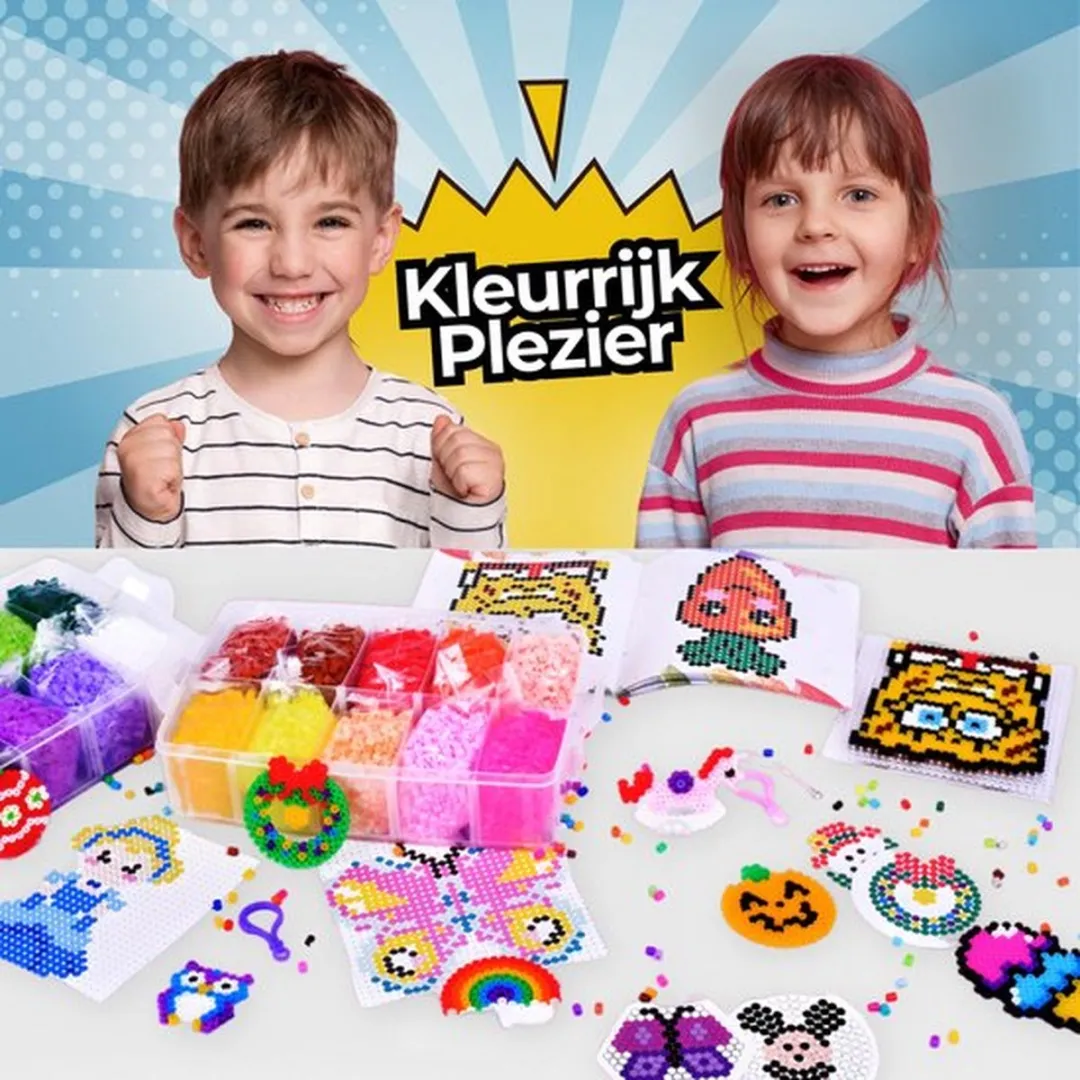 CosmoToys Strijkkralen Knutselkoffer - 23.000 Stuks - 23 Kleuren