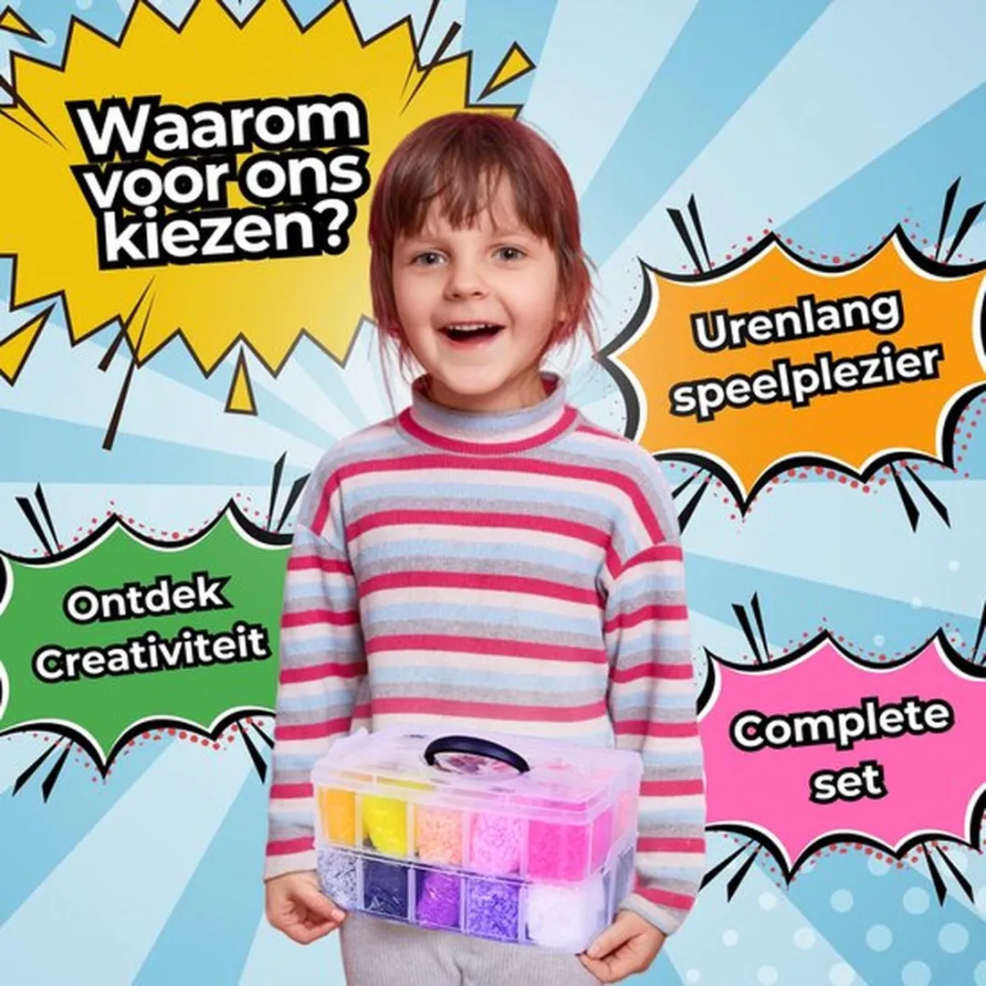 CosmoToys Strijkkralen Knutselkoffer - 23.000 Stuks - 23 Kleuren - afbeelding 6 van 6