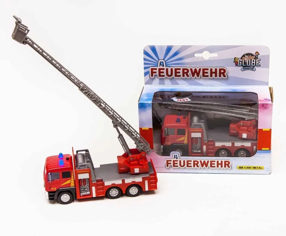 Kids Globe Brandweerladderwagen Licht & Geluid