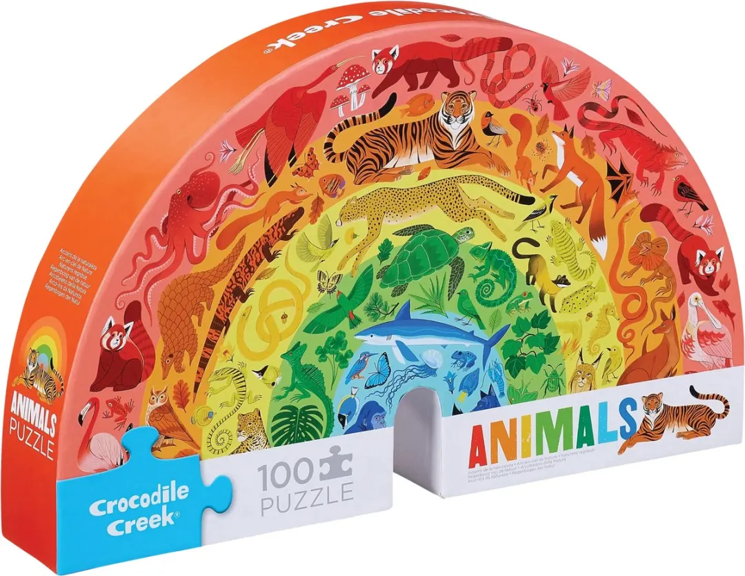Crocodile Creek Puzzel Rainbow Animals