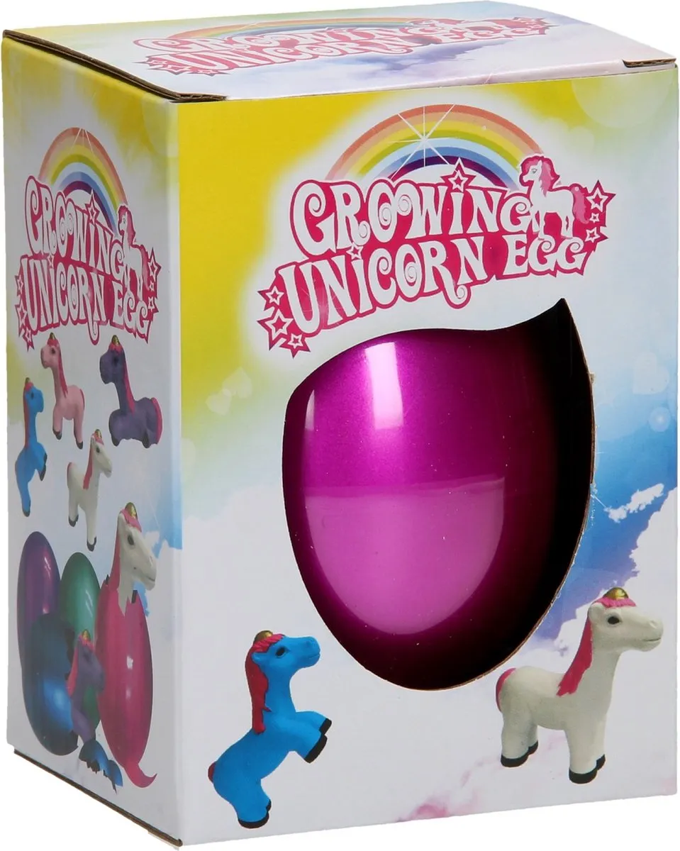Johntoy Ei Groeiende Eenhoorn 11cm - Roze