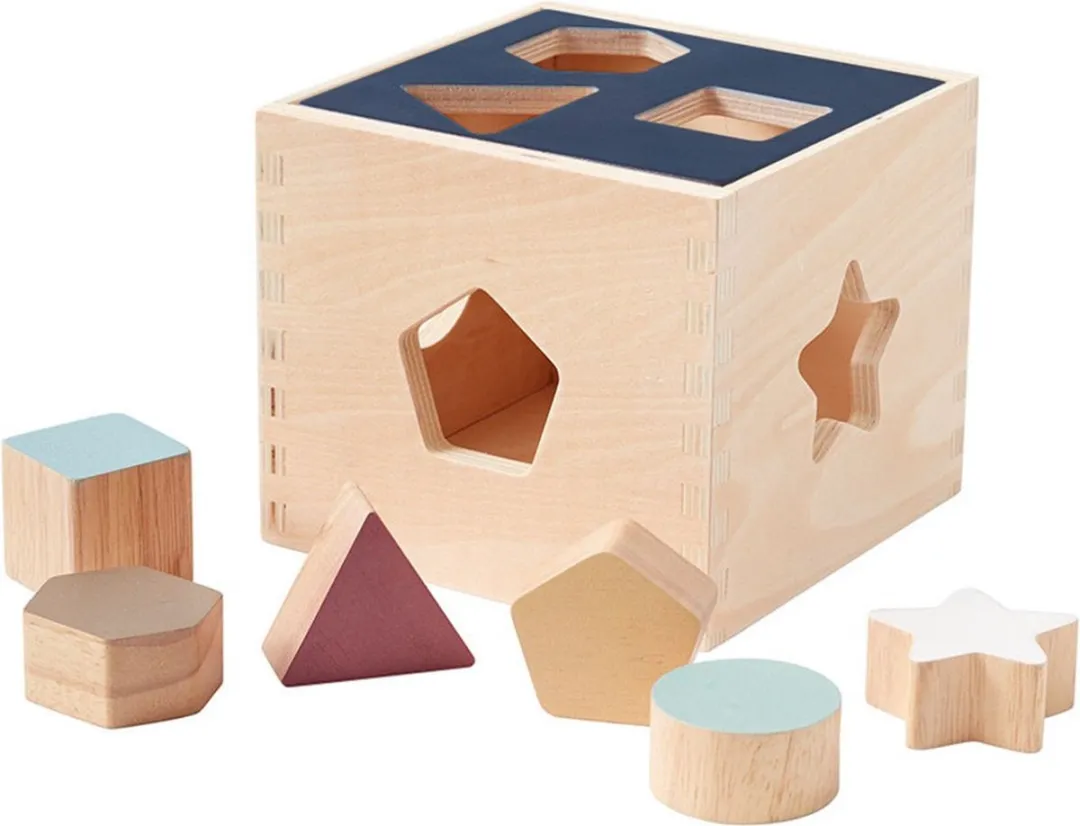 Kids Concept Vormenstoof Aiden - Hout, Blauw