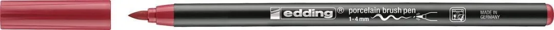 edding 4200 Porselein Brushpen Karmijnrood - afbeelding 6 van 6