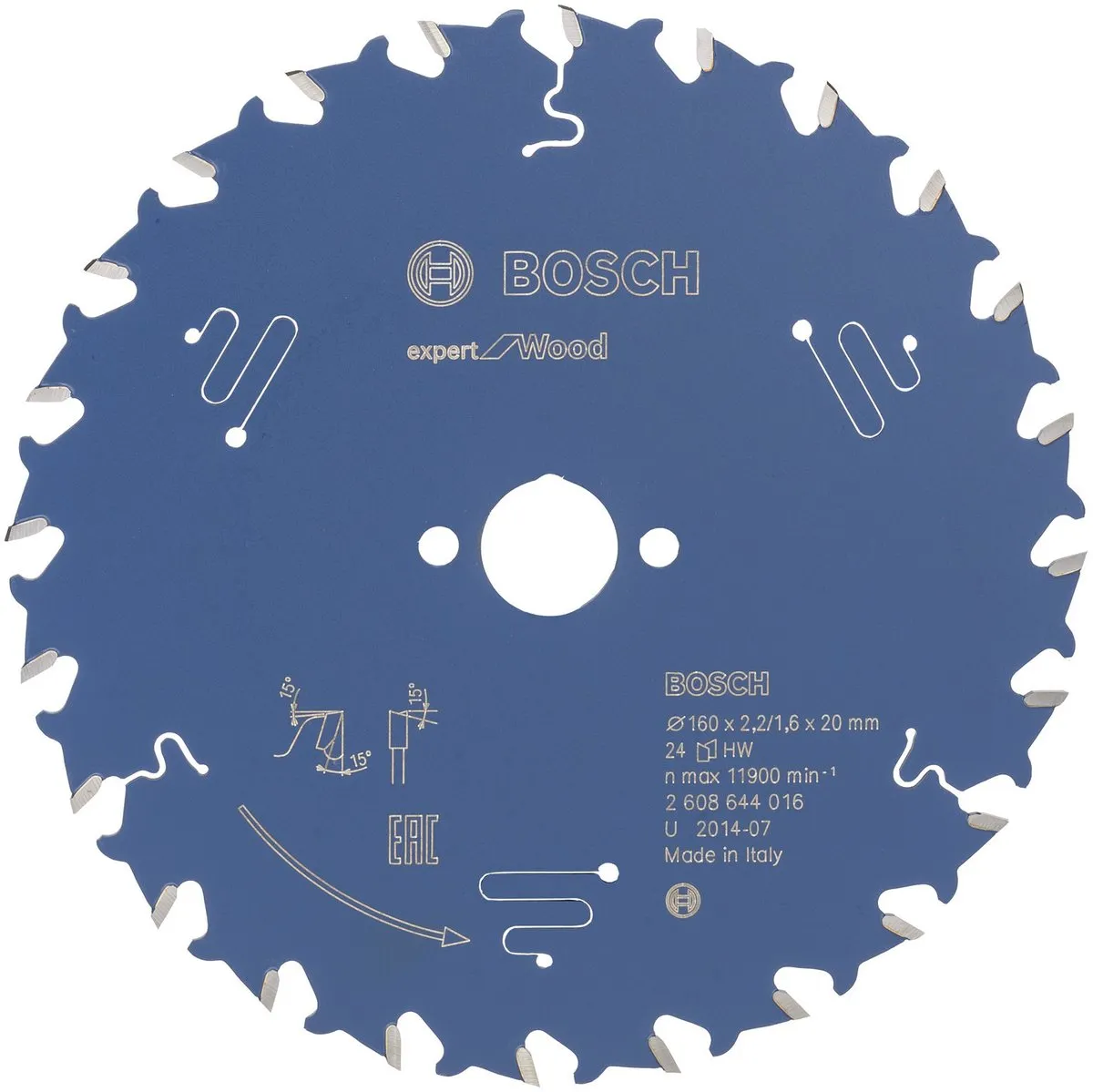 Bosch Professional Expert for Wood Cirkelzaagblad 160mm - 24 Tanden
