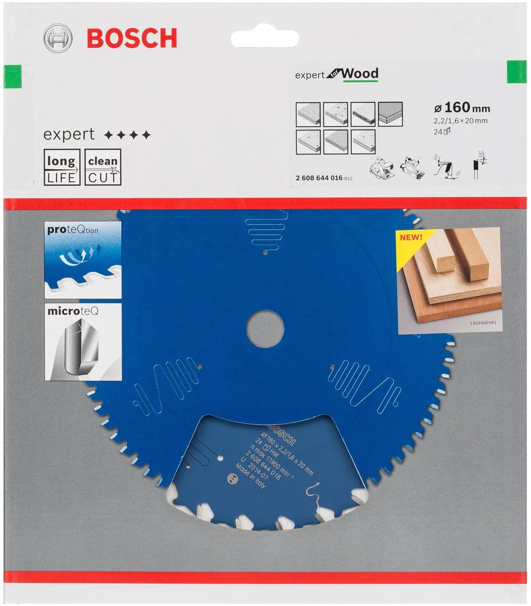 Bosch Professional Expert for Wood Cirkelzaagblad 160mm - 24 Tanden - afbeelding 6 van 6
