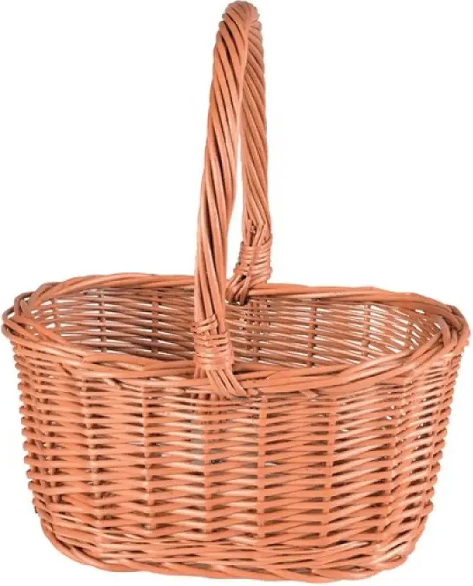 Egmont Toys Rieten Mand met Roothand 23x17x27cm