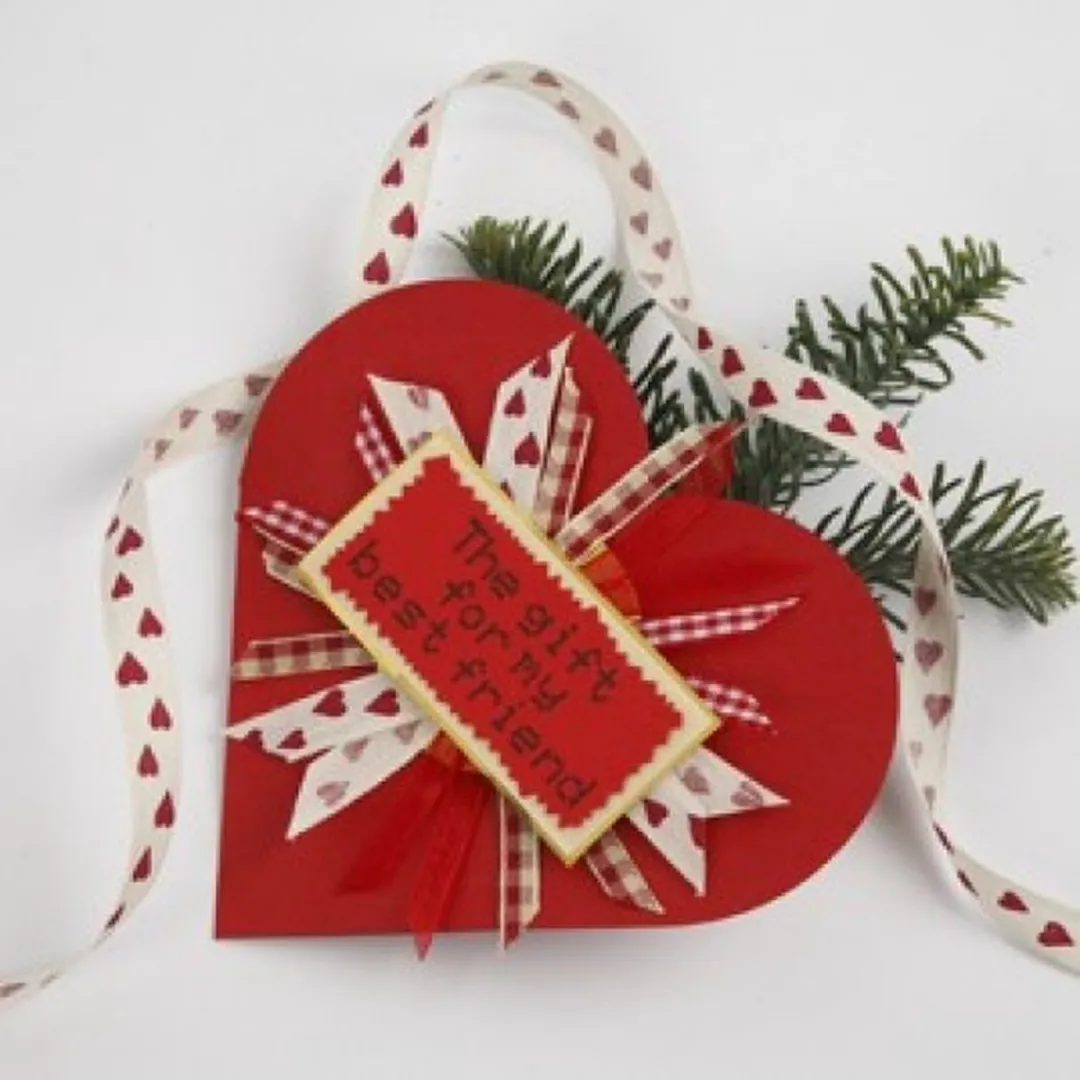 Creativ Company Hart Kaarten & Enveloppen 12,5x12,5cm - Rood - 10 Stuks