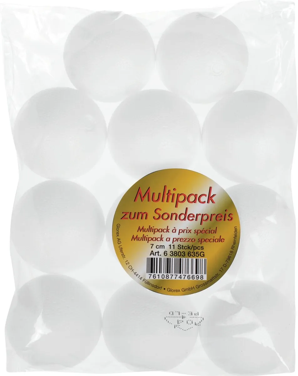 Glorex Hobby Piepschuim Ballen 7cm