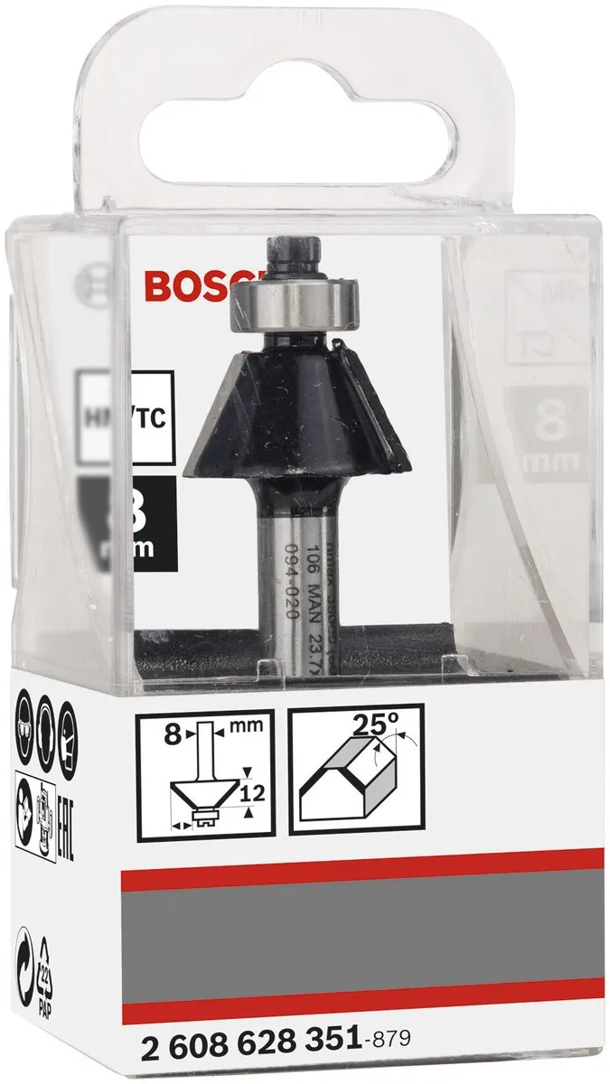 Bosch Fase-/kantenfrezen 8mm - Hout/Kunststof