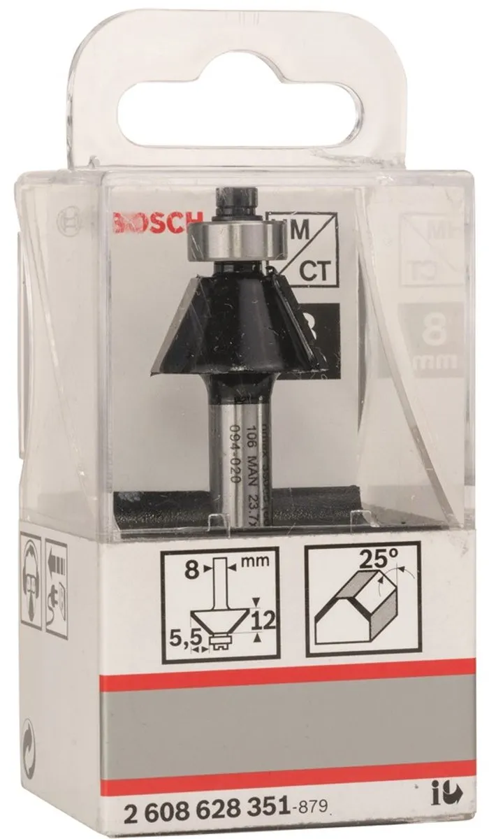 Bosch Fase-/kantenfrezen 8mm - Hout/Kunststof