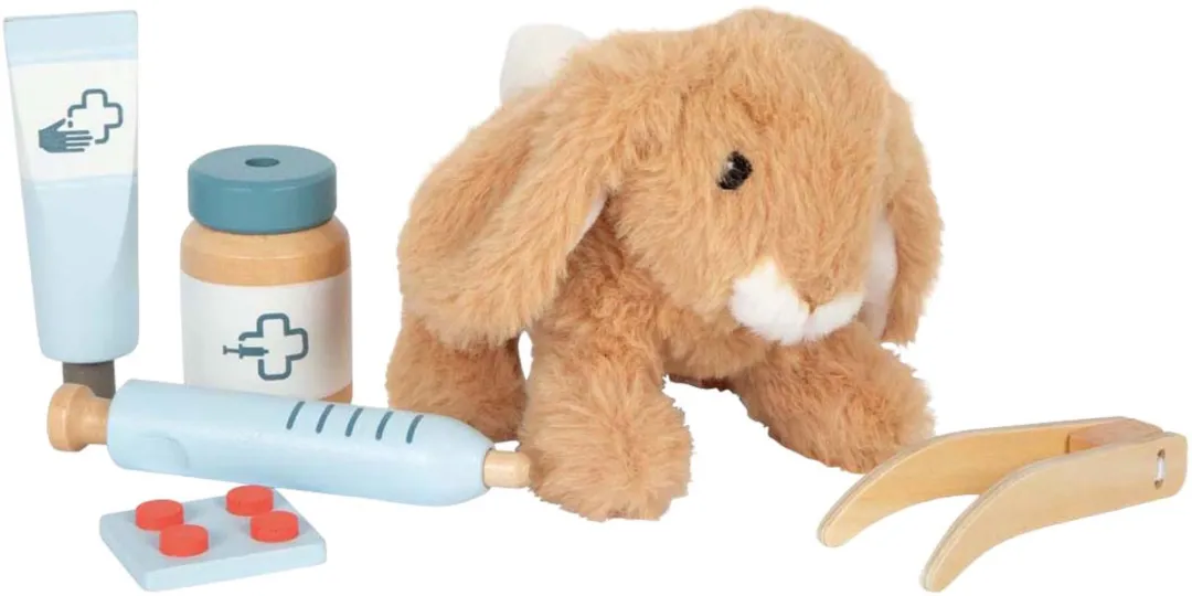 Small Foot - Dierenartstas met Pluche Konijn