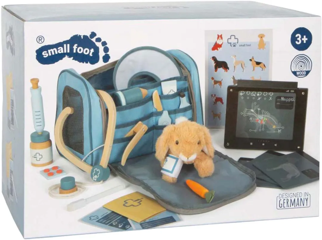 Small Foot - Dierenartstas met Pluche Konijn