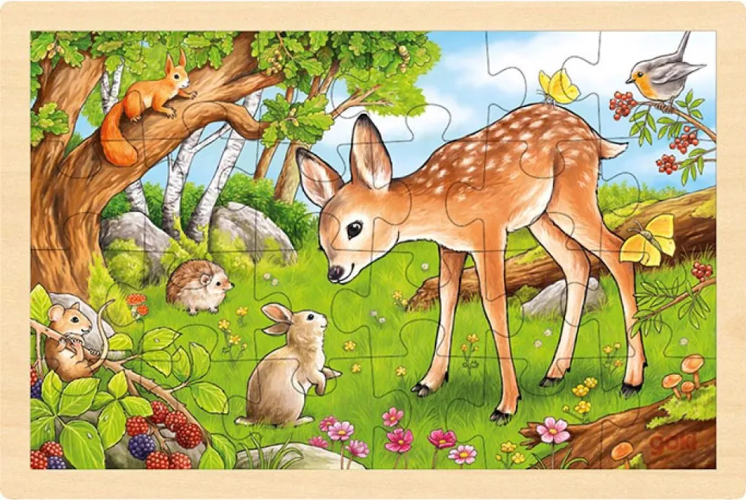 Goki Puzzle Fawn 24 Stuks - Multicolor