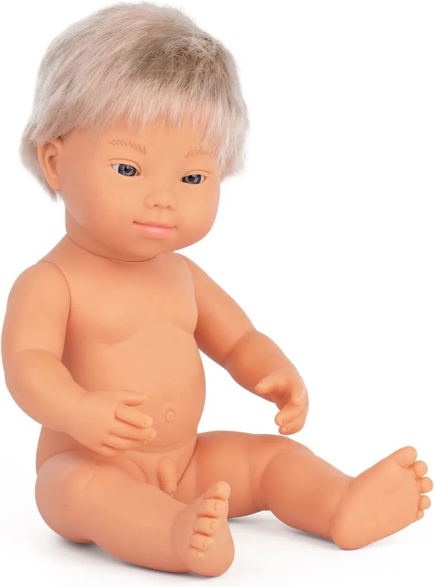 Miniland Pop Jongen Syndroom van Down zonder ondergoed