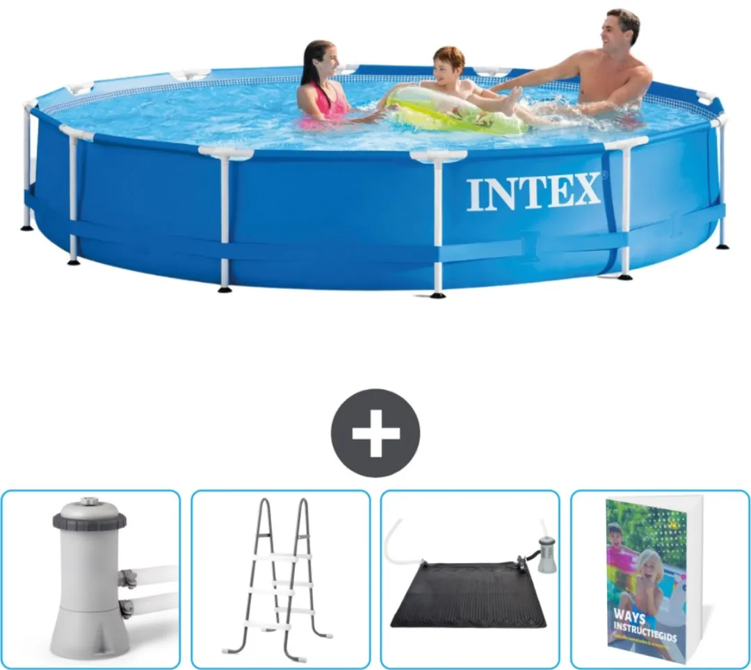 Intex 28212GN-Blauw Rond Frame Zwembad 366x76cm