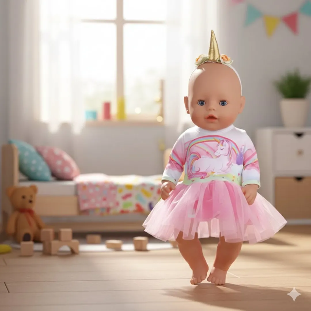 Happy U Kids Unicorn Tule Jurk Roze