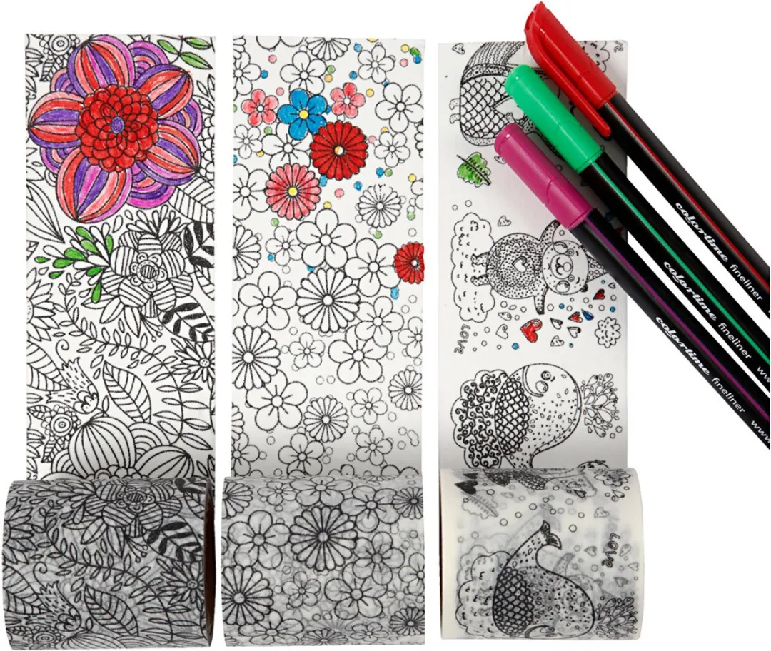 Creativ Company Masking Tape Bloemen 3x5m - Multicolor