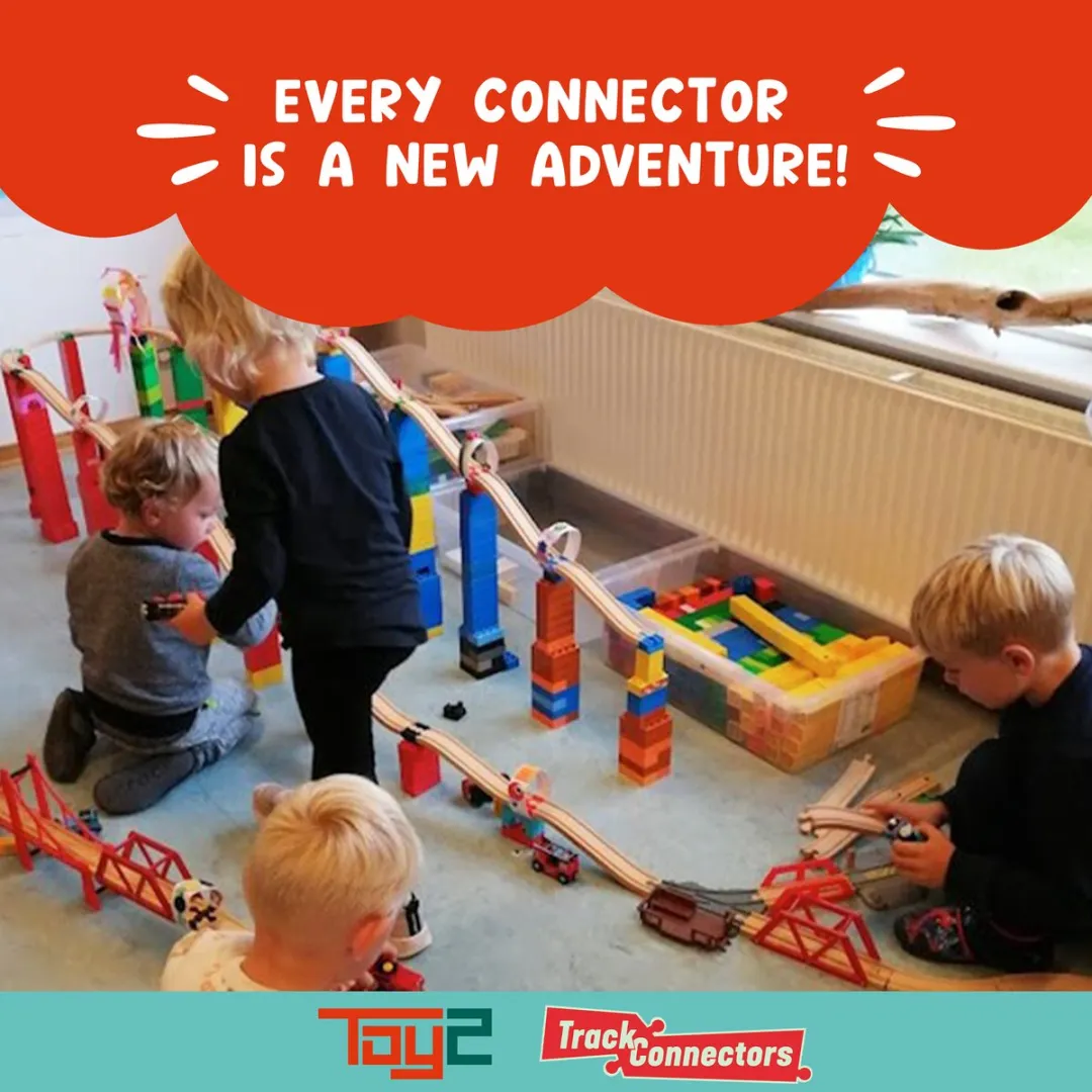 Toy2 Builder Set Small 21001 Treinbaanonderdelen - 12 Stuks - Veelkleurig