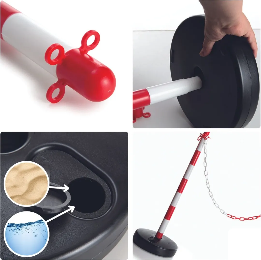 Perel Afzetpalen PVC 2 Stuks - Rood/Wit