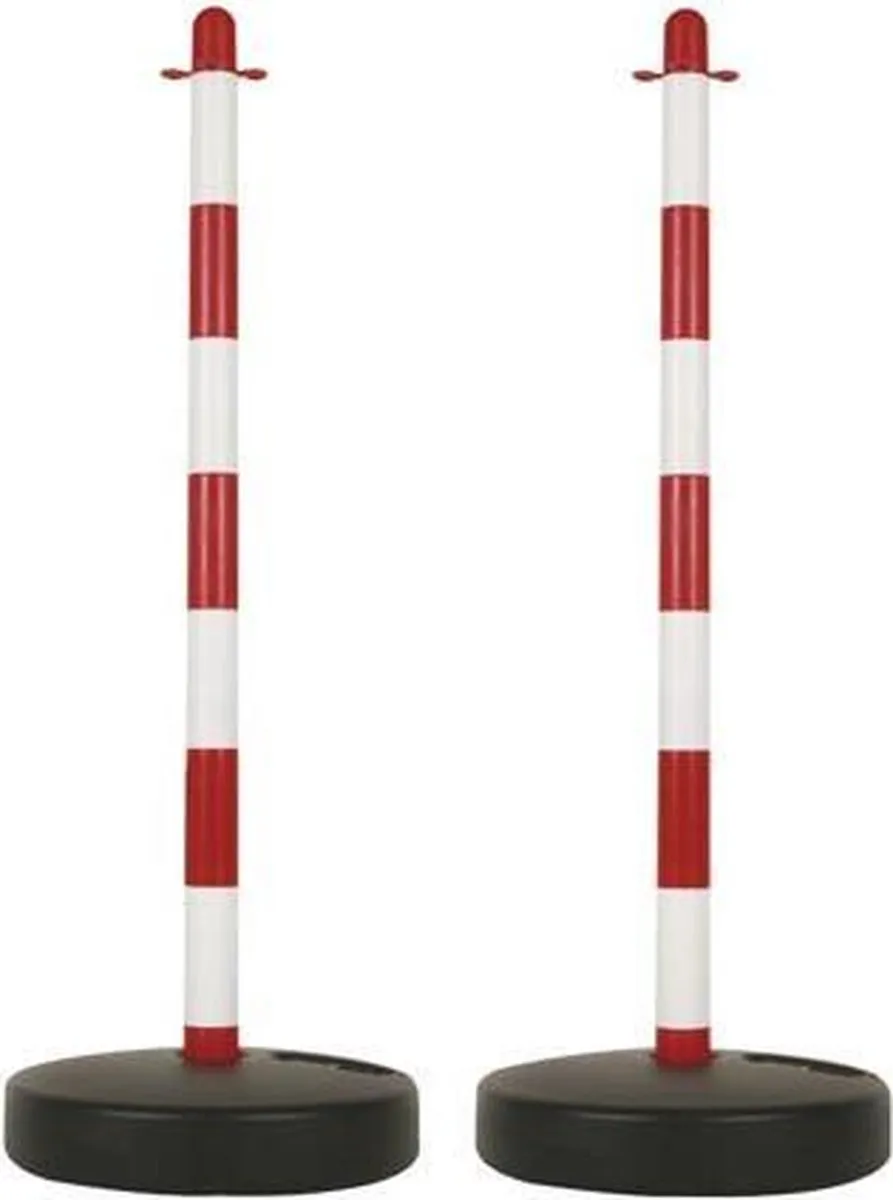 Perel Afzetpalen PVC 2 Stuks