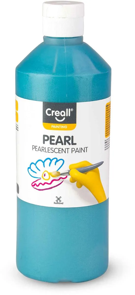 Creall Parelmoerverf Blauwgroen 500ml